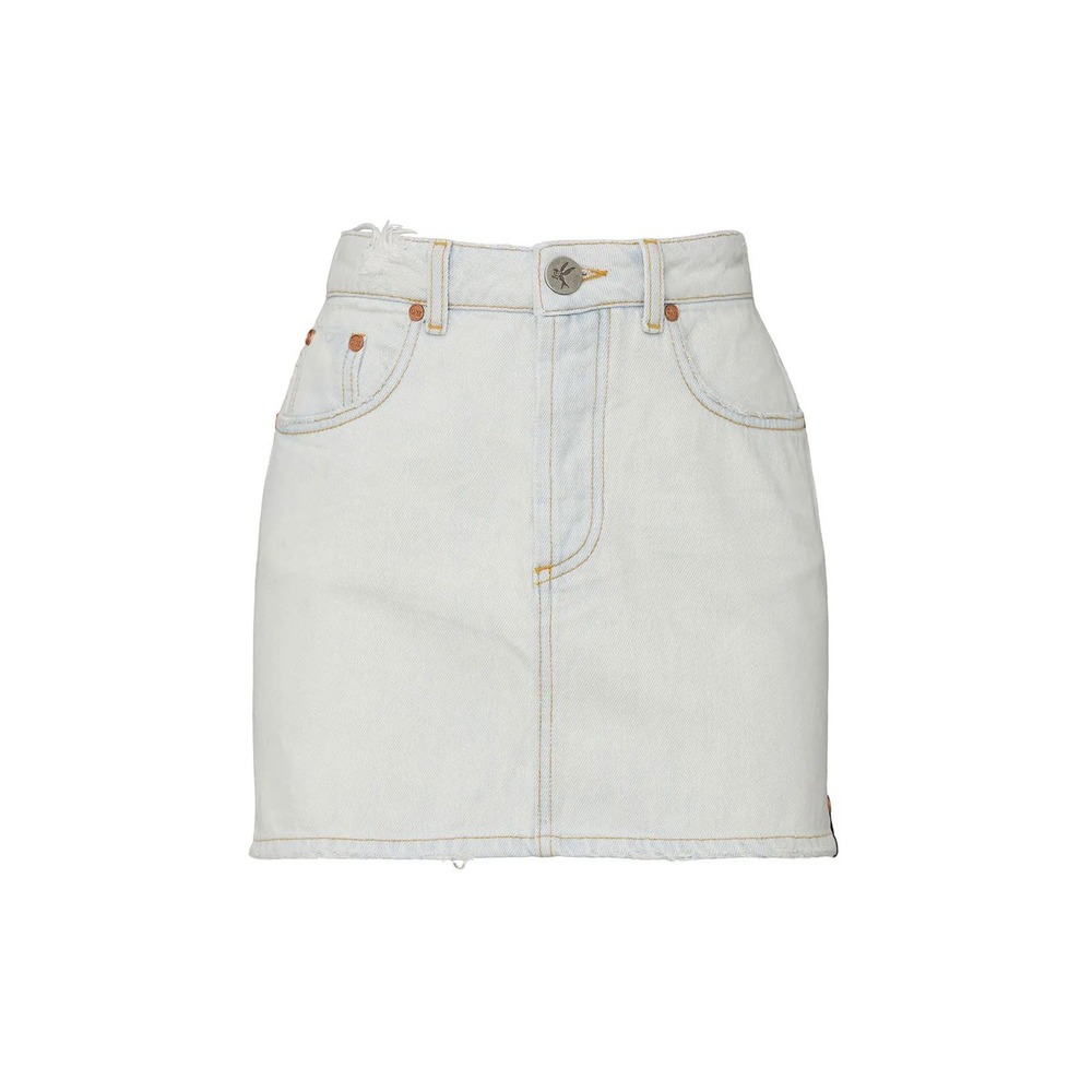 One Teaspoon Brando 2020 Mini Denim Skirt Light‎ Wash Blue Size 28 NWT